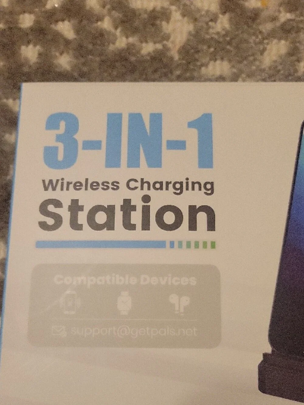3-in-1 Wireless Charging Station - Black